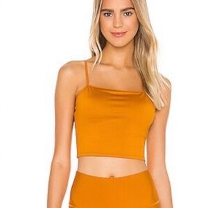 ALO yoga bronze tank with built in bra